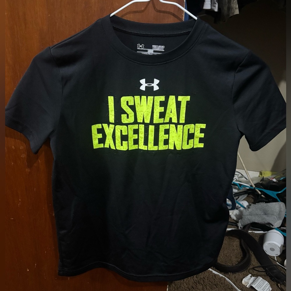 Under Armour Black Tee with White Logo